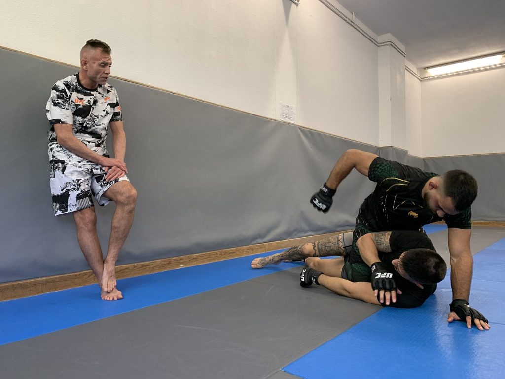 Benoit Saint Denis drilling ground and pound on Joel Alvarez from top position